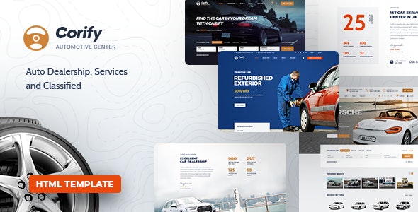 Corify - Car Dealership, Services & Classified HTML Template